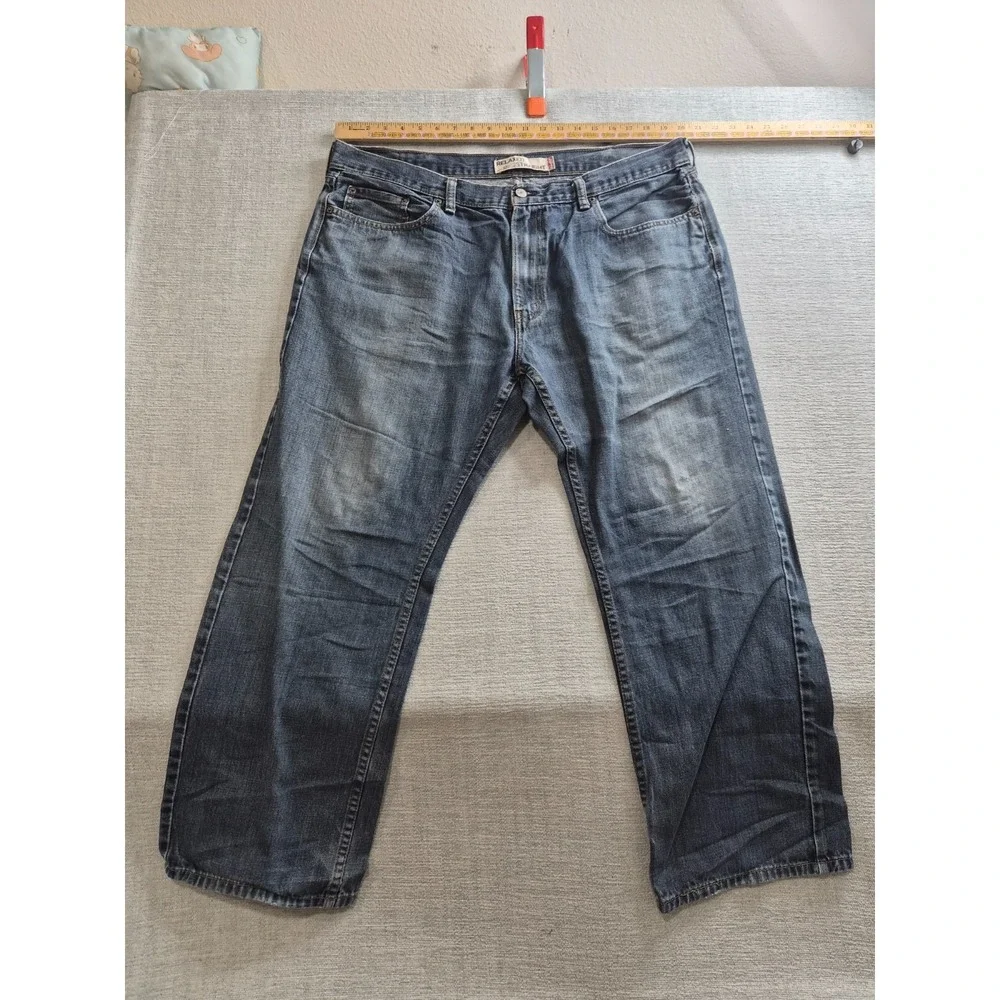 Levis 559 Jeans Mens 40x30 Blue Denim Cotton Relaxed Fit 5 Pockets Straight Leg